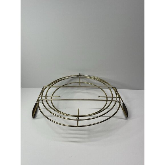 Vintage Brass Punch Bowl Caddy Mid Century Modern - Picture 10 of 14
